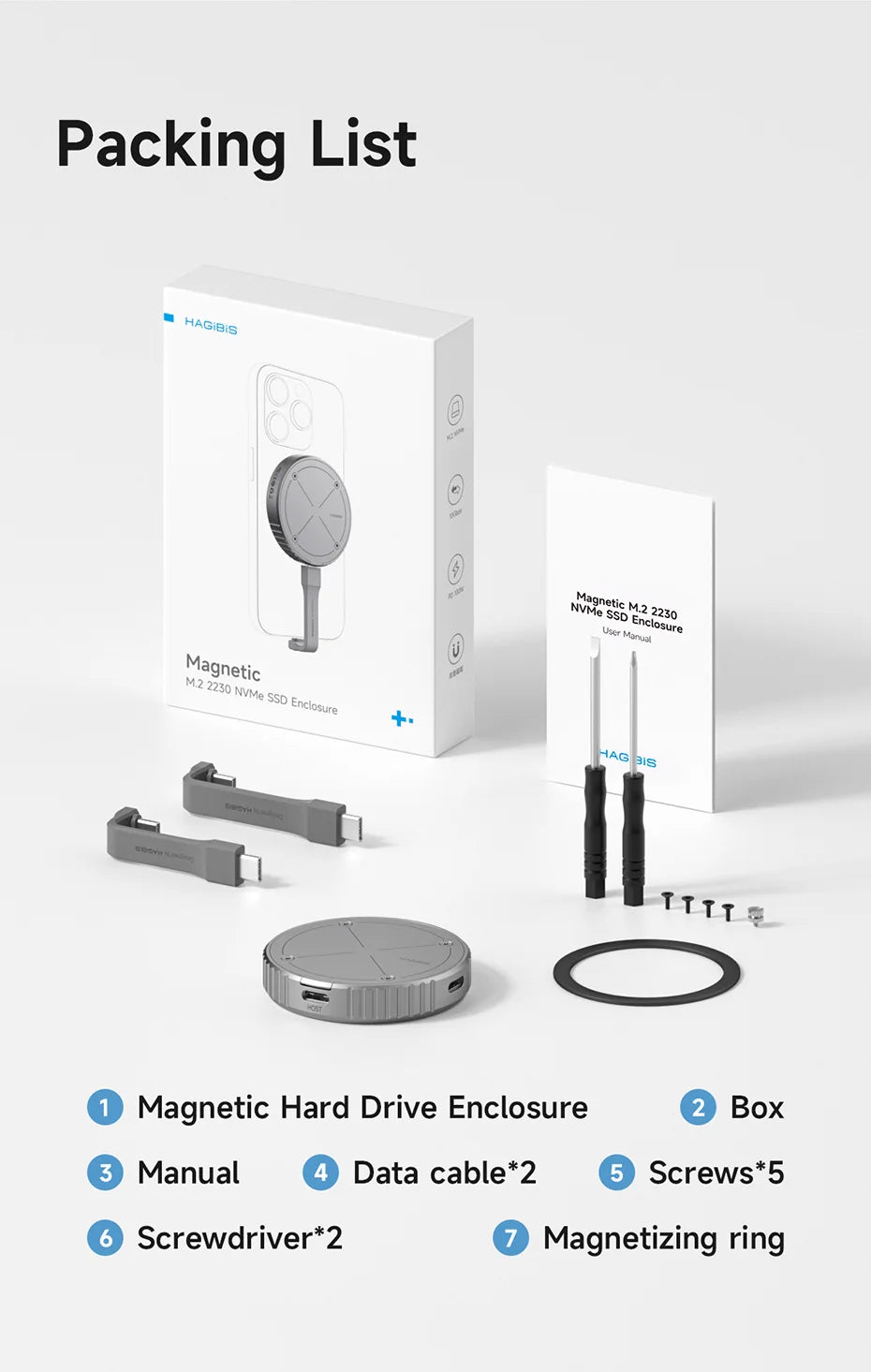 Magnetic SSD Case USB for iPhone 16 Pro Max & MacBook