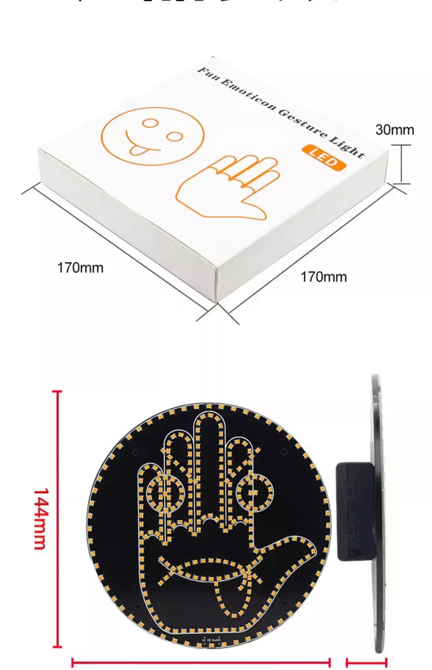 Car Finger Expression Light Remote Control