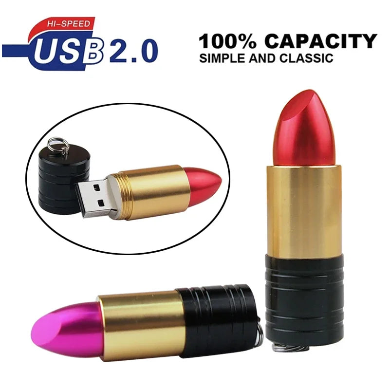 e Funny Cartoon Pendrive Lipstick Usb