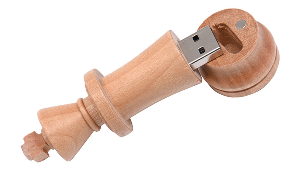 Wooden International Chess USB Flash Drive