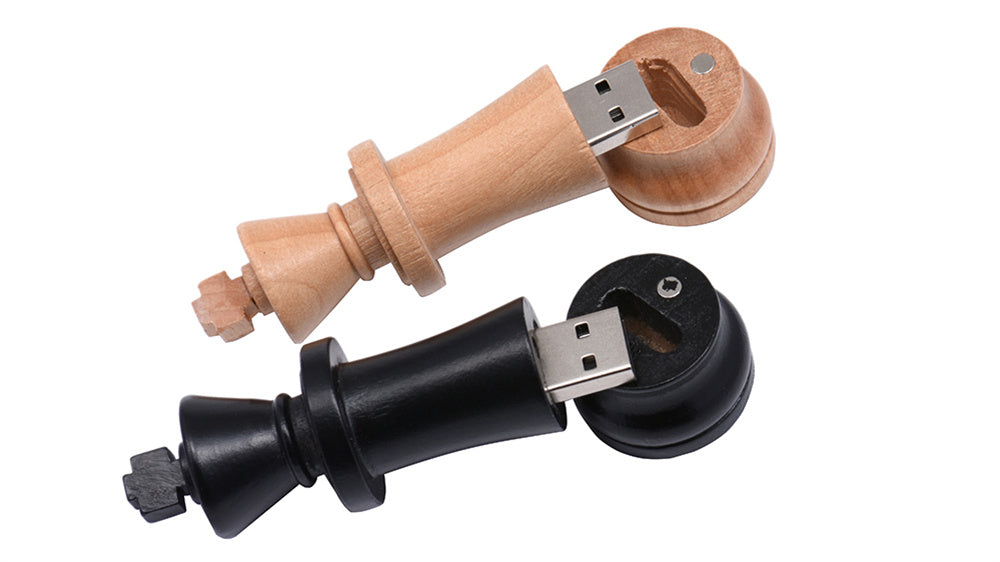 Wooden International Chess USB Flash Drive