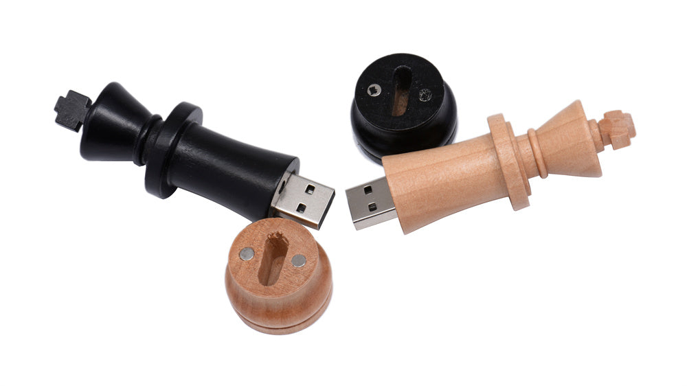 Wooden International Chess USB Flash Drive