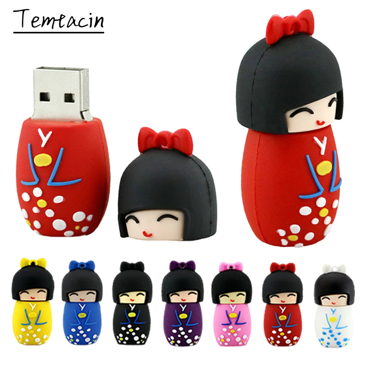 Cartoon Kimono Japanese Doll USB 2.0