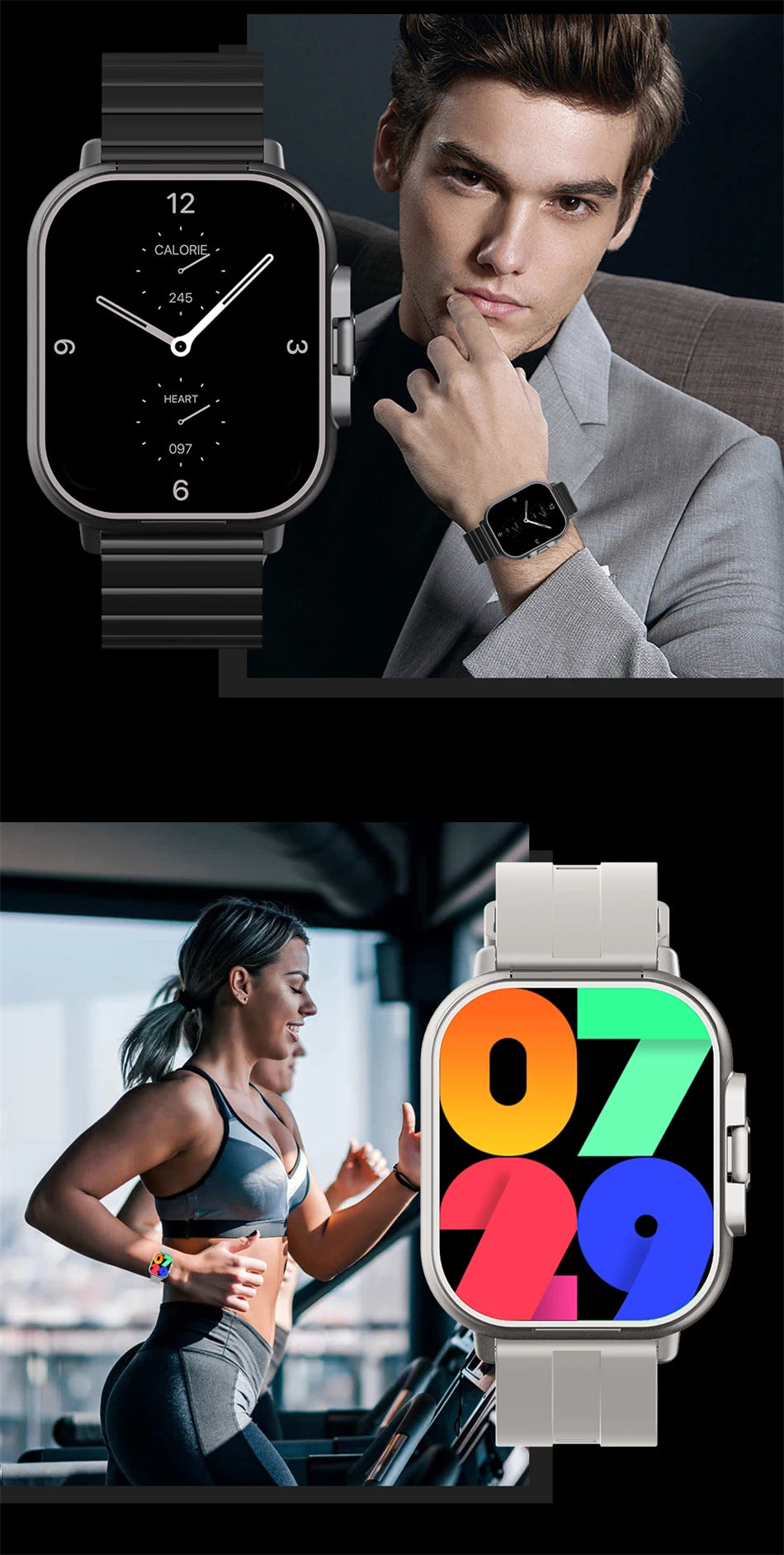 Smart Watch 2 in 1 With Earphone