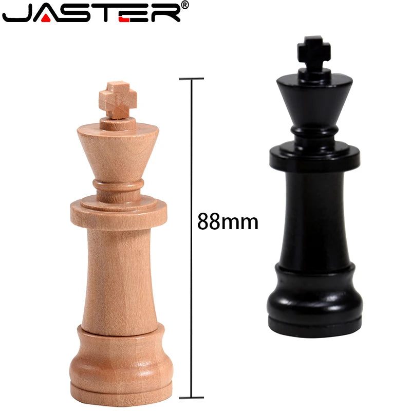 Wooden International Chess USB Flash Drive