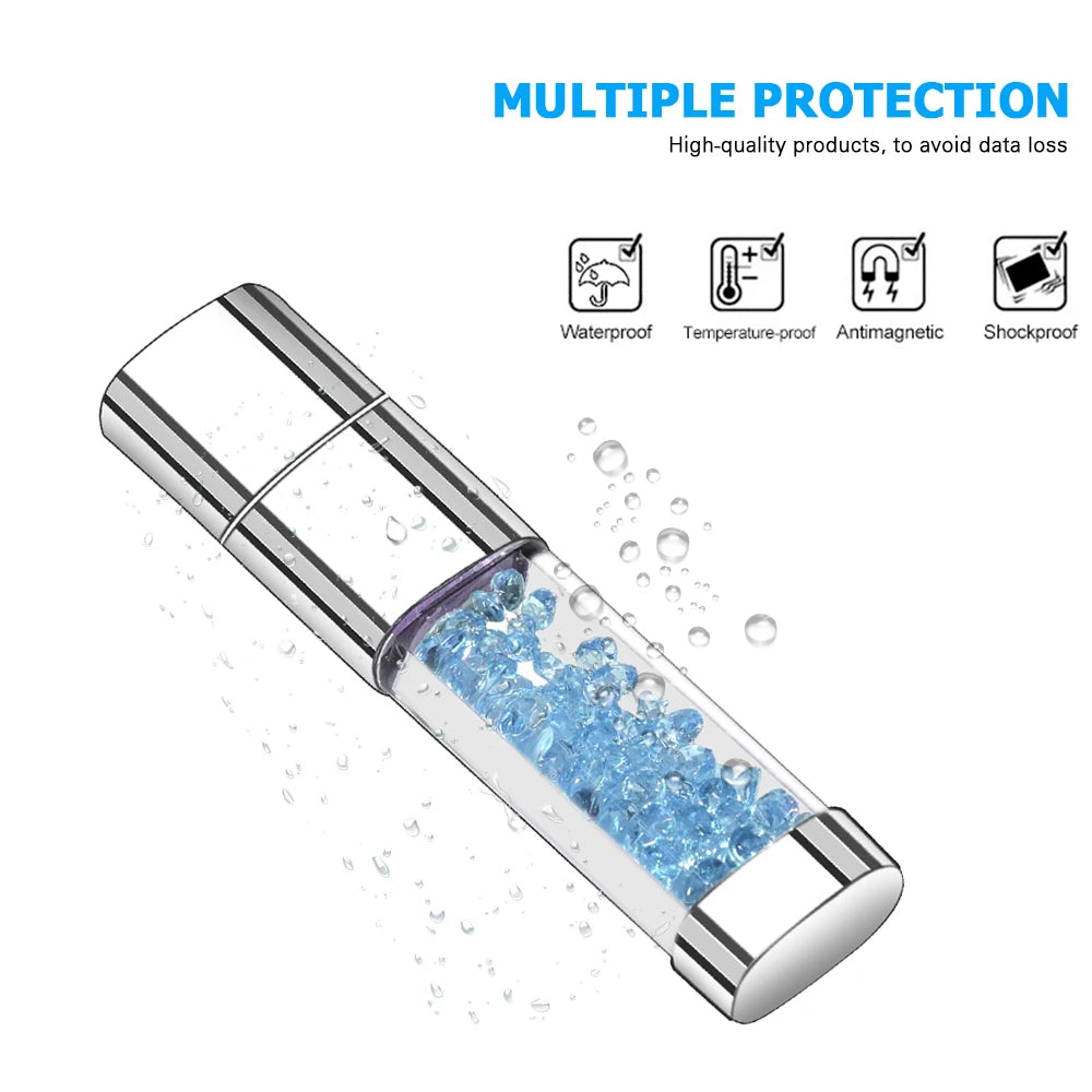 Creative Crystal&LED Light  USB FlashDrive