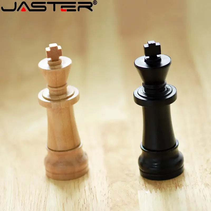 Wooden International Chess USB Flash Drive