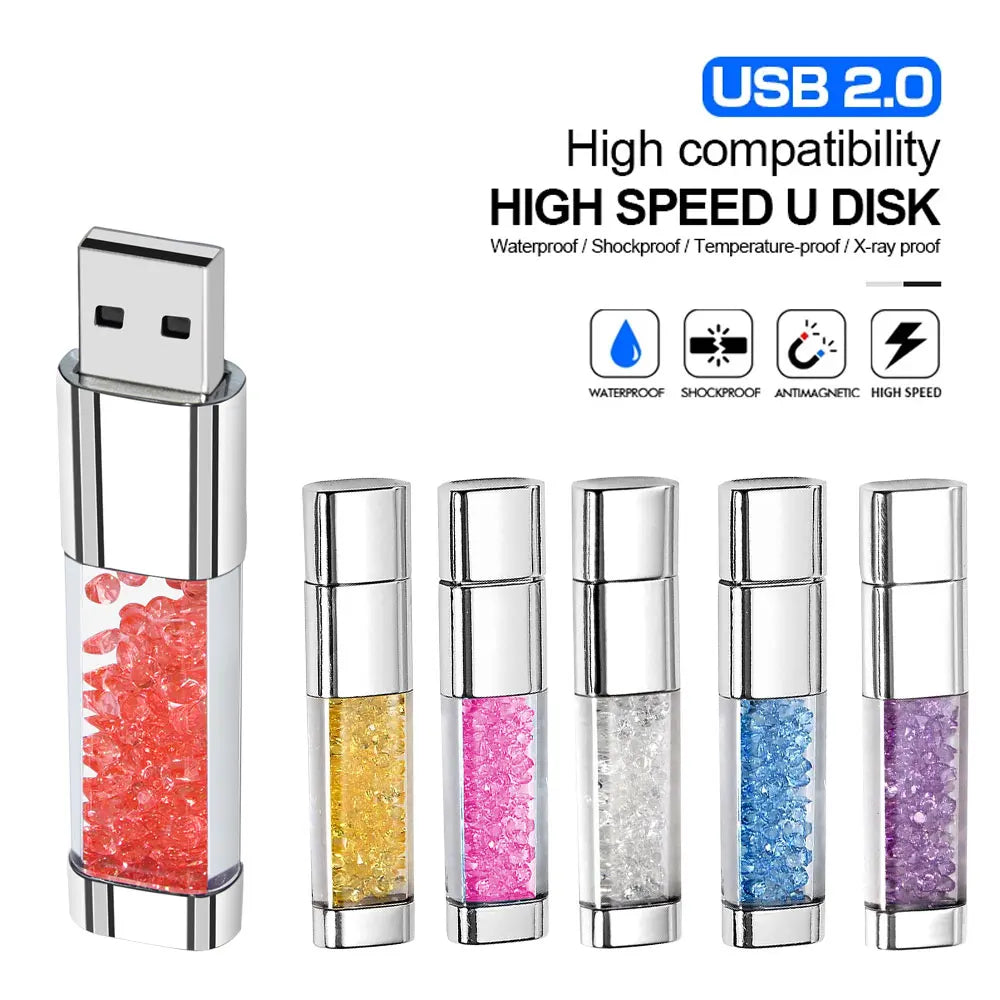 Creative Crystal&LED Light  USB FlashDrive