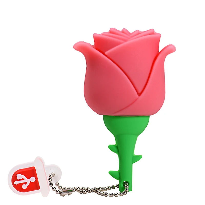 Cartoon Red Rose USB Flash Drives