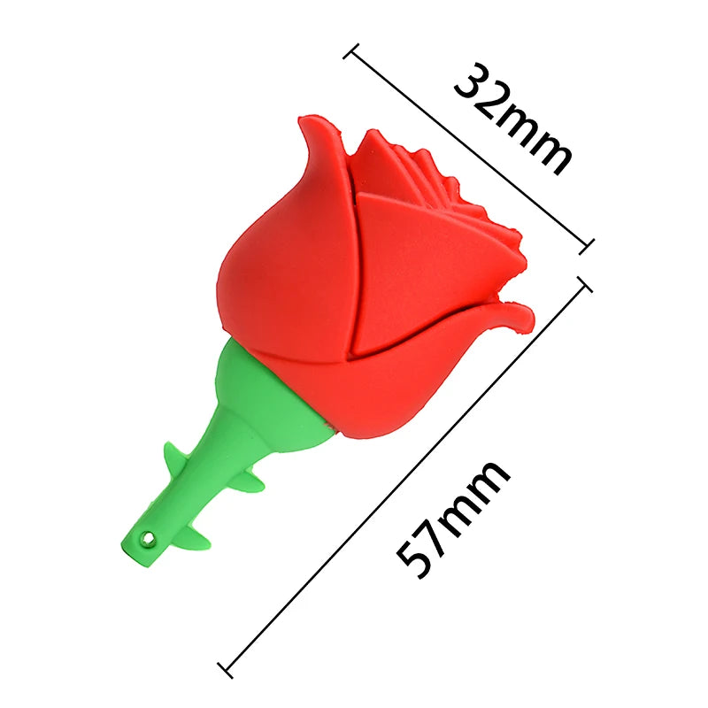 Cartoon Red Rose USB Flash Drives