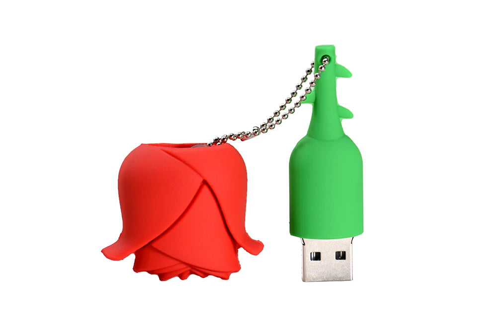 Cartoon Red Rose USB Flash Drives