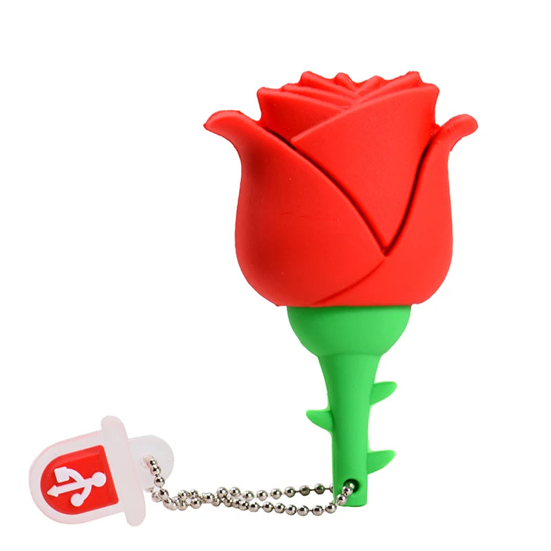 Cartoon Red Rose USB Flash Drives