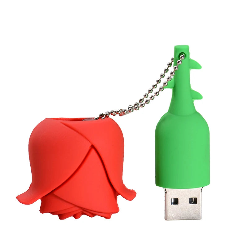 Cartoon Red Rose USB Flash Drives