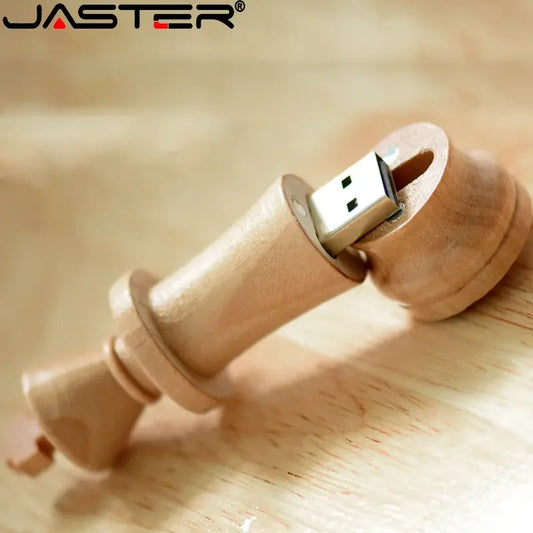 Wooden International Chess USB Flash Drive