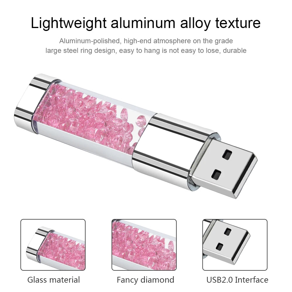 Creative Crystal&LED Light  USB FlashDrive