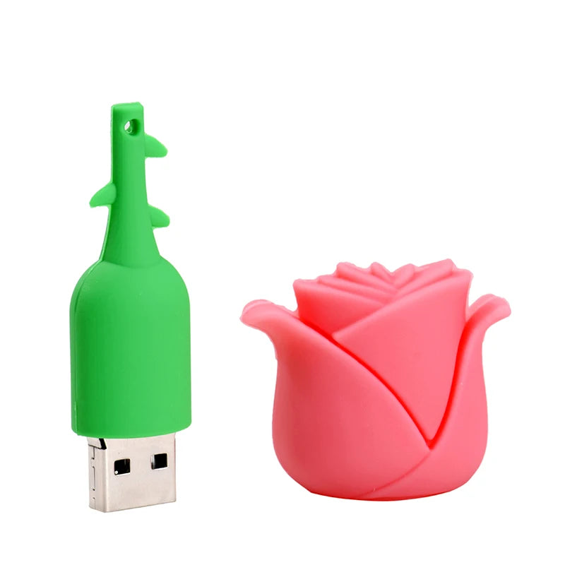 Cartoon Red Rose USB Flash Drives