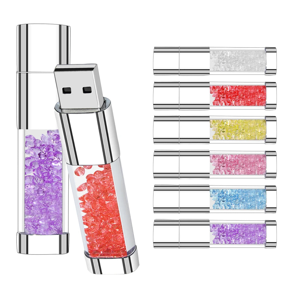 Creative Crystal&LED Light  USB FlashDrive