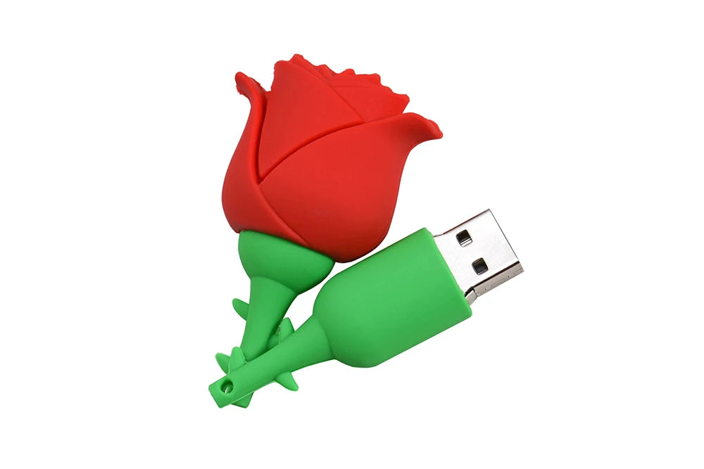 Cartoon Red Rose USB Flash Drives