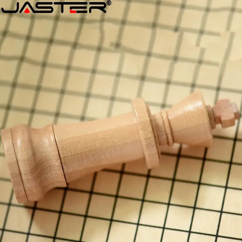 Wooden International Chess USB Flash Drive