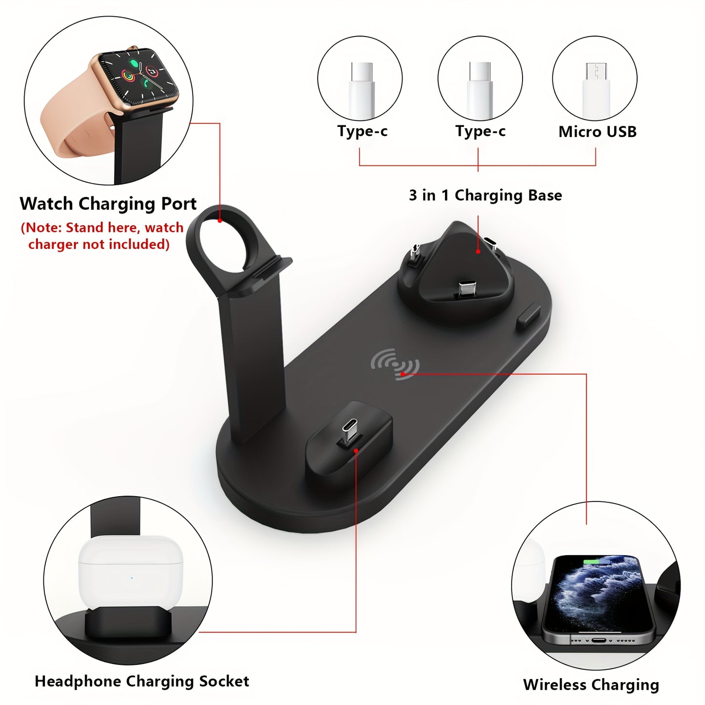 3-In-1 Multifunctional Wireless Charging Station